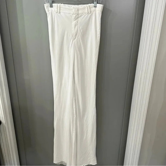 Gucci Wide Leg Pants White Cotton Lined Pants Size IT 38 US 2 - Picture 1 of 11